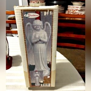 Traditions 11.5” Jade Porcelain Candle Holder, Praying Angel